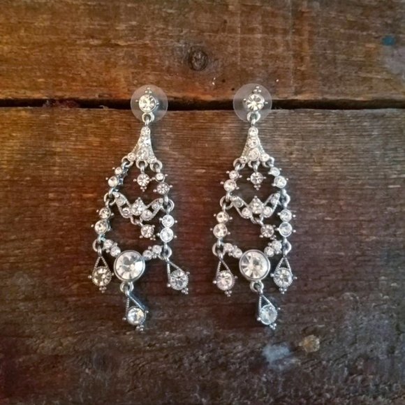 J. Crew Crystal Rhinestone Chandelier Earrings
